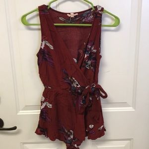 Boutique Romper My Kim, Entro Red and Floral S